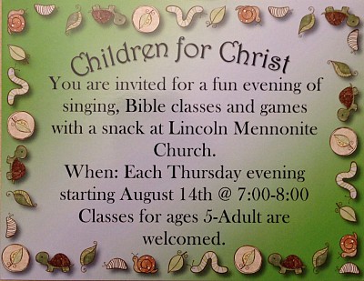 Children's Club Invitation